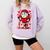 Baseball Drip Icecream Heart Red Valentine Day Boys Kids Comfort Colors Sweatshirt Crimson