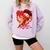 Baseball Heart Valentine Baseball Ice Cream Drip Boys Girls Comfort Colors Sweatshirt Crimson