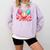 Baseball Ice Cream Drip Style Melt Ice Cream Youth Boys Comfort Colors Sweatshirt Crimson