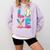 Baseball Love Drip Ice Cream Colorful Baseball Comfort Colors Sweatshirt Crimson