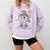Baseball Mascot Attitude Graffiti Splash Bat Cap Comfort Colors Sweatshirt Crimson
