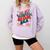 In My Baseball Mom Era Groovy Mom Baseball Mama Mother's Day Comfort Colors Sweatshirt Crimson