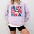 In My Baseball Mom Era Smile Face Retro Comfort Colors Sweatshirt Crimson