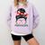 Baseball Mom Leopard Messy Bun Game Day Comfort Colors Sweatshirt Crimson