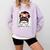Baseball Mom Messy Bun Hair Player Mom Comfort Colors Sweatshirt Crimson