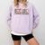 Baseball Mom With Pink Bow Comfort Colors Sweatshirt Crimson