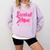 Baseball Mom And Pink Grid Sports Mother Mama Player Comfort Colors Sweatshirt Crimson