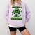 Baseball St Patrick's Day Irish Shamrock Trendy Comfort Colors Sweatshirt Crimson
