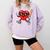 Baseball Valentines Day Heart Boys Sports Love Comfort Colors Sweatshirt Crimson