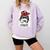 Bleached Tia Life Soccer Messy Bun Baseball Game Day Comfort Colors Sweatshirt Crimson