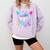 Bunny Baseball Hat With Ice Cream Easter Day Boys Kids Girls Comfort Colors Sweatshirt Crimson