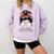 Busy Raising Ballers Messy Bun Funny Baseball Mom Comfort Colors Sweatshirt Crimson