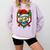 Christmas Baseball Ice Cream Drip Santa Baseball Player Kids Comfort Colors Sweatshirt Crimson