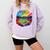 Colorful Baseball Field Home Run Baseball Player Fans Comfort Colors Sweatshirt Crimson
