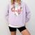 Cute Baseball Mom Heart Mother's Day Sport Mama Mom Life Comfort Colors Sweatshirt Crimson