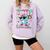 Dabbing Drippy 100th Days Of School Baseball Ice Cream Drip Comfort Colors Sweatshirt Crimson