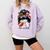 Football Mom Baseball Mom Of Both Messy Bun Mother's Day Premium Tri-Blend Comfort Colors Sweatshirt Crimson