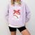 Just A Girl Who Loves Baseball Cute Retro Baseball Lover Comfort Colors Sweatshirt Crimson