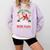 Most Likely To Play Baseball With Santa Christmas Pajamas Comfort Colors Sweatshirt Crimson