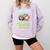Nanny Of The Birthday Boy Baseball Football Colorful Comfort Colors Sweatshirt Crimson