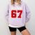 Number 67 Numbered Six Seven Baseball Jersey Style Team 67 Comfort Colors Sweatshirt Crimson Number 67 Numbered Six Seven Baseball Jersey Style Team 67 Comfort Colors Sweatshirt Crimson