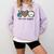 Peace Love Baseball Lover Motif For Women Pink Baseball Mom Comfort Colors Sweatshirt Crimson