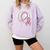 Save 2nd Base Breast Cancer Awareness Pink Ribbon Baseball Comfort Colors Sweatshirt Crimson
