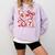 Six Seven Baseball Lover Sports Red Heart Bow Valentine Girl Comfort Colors Sweatshirt Crimson