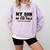My Son Will Be On The Field Baseball Mom Comfort Colors Sweatshirt Crimson