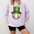 St Patricks Day Baseball Player Leprechaun Hat Men Boys Kids Comfort Colors Sweatshirt Crimson