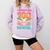 I Survived 100 Days Of School Baseball Ice Cream Drip Comfort Colors Sweatshirt Crimson
