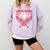 Valentines Baseball Boys Ice Cream Drip Heart Youth Kids Comfort Colors Sweatshirt Crimson