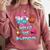 100 Days Of School Baseball Donut Dripping Teacher Boys Kids Comfort Colors Sweatshirt Orchid