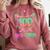 100 Days Of School Baseball Ice Cream Drip 100th Day Player Comfort Colors Sweatshirt Orchid