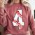 4 Laces 4th Birthday Boy Four Years Baseball Mom T-Shirt Comfort Colors Sweatshirt Orchid
