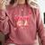 6 7 Melting Number Arrow Baseball Drip Valentine's Day Comfort Colors Sweatshirt Orchid