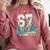 67 Baseball Drip Boys Youth Kids 6-7 Ice Cream Dripping 6 7 Comfort Colors Sweatshirt Orchid