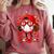 67 Baseball Drip Valentine's Day Comfort Colors Sweatshirt Orchid