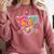 67 Baseball Ice Cream Drip Number Comfort Colors Sweatshirt Orchid
