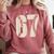 67 Baseball Six Seven 6 7 Meme 67 Comfort Colors Sweatshirt Orchid 67 Baseball Six Seven 6 7 Meme 67 Comfort Colors Sweatshirt Orchid