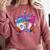 7th Birthday I Was 6 Now I'm 7 Baseball Ice Cream Drip Comfort Colors Sweatshirt Orchid
