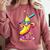 Banana With Baseball Bat Street Baseball Drip Comfort Colors Sweatshirt Orchid