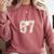 Baseball 67 Six Seven Meme Number Comfort Colors Sweatshirt Orchid