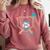 Baseball 8 Year Old Ice Cream Drip 8th Birthday Boys Player Comfort Colors Sweatshirt Orchid