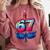 Baseball Bat Hands Drip 67 Six Seven Gen Alpha Slang Meme Comfort Colors Sweatshirt Orchid