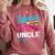 Baseball Or Bows Uncle Loves You Gender Reveal Comfort Colors Sweatshirt Orchid