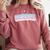 Baseball Bubble Letter Comfort Colors Sweatshirt Orchid