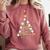 Baseball Christmas Tree Light Xmas Baseball Boys Kids Comfort Colors Sweatshirt Orchid