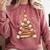 Baseball Christmas Tree Light Xmas Baseball Comfort Colors Sweatshirt Orchid