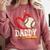 Baseball Daddy Baseball Heart Family Matching Comfort Colors Sweatshirt Orchid